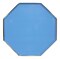 Elegant Blue Paper Dinner Plates with Gold Trim – 10" Hexagon Plates for Weddings, Showers & Events